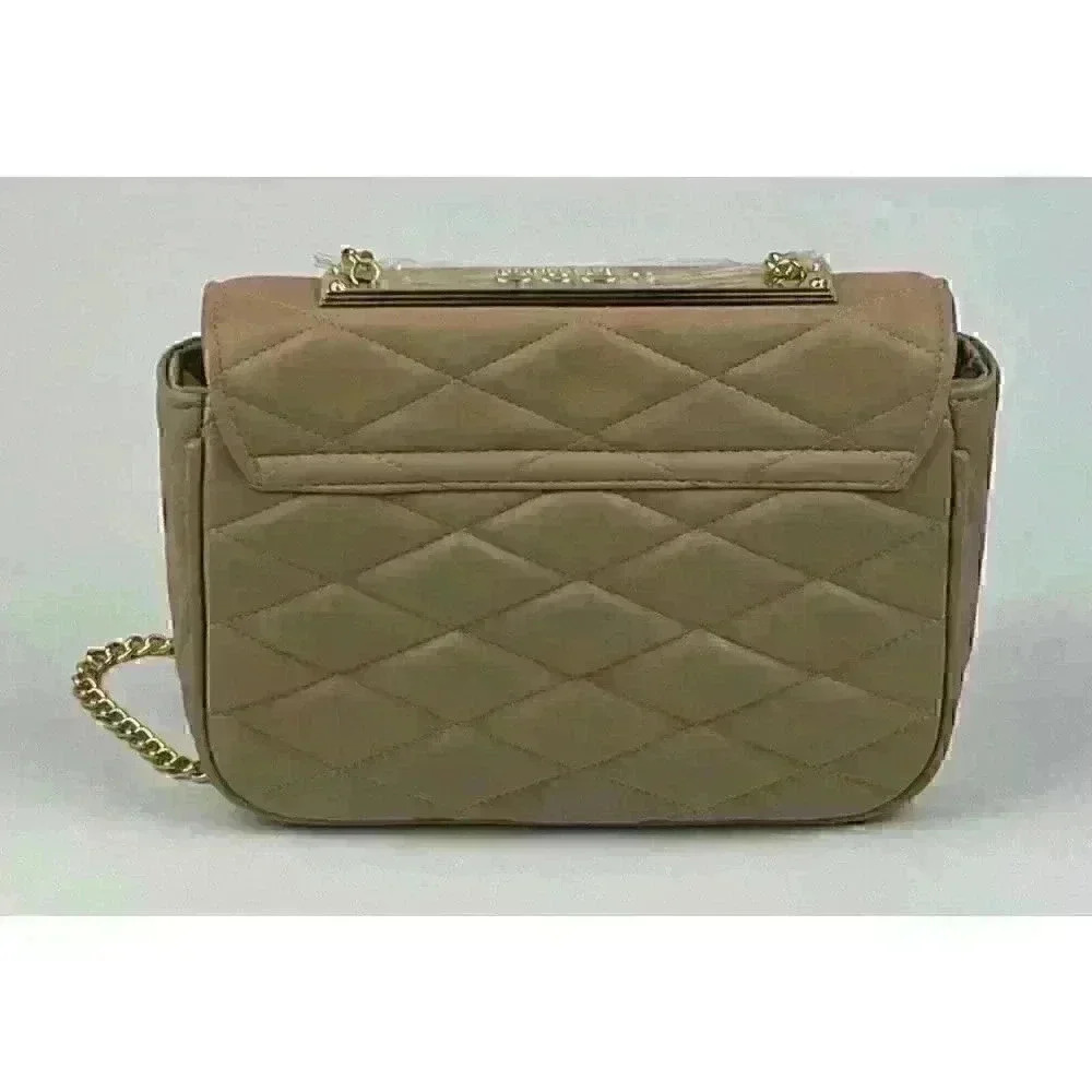 NEW! Bebe Women's Abigail Smooth Flap Shoulder Bag In Beige NWT $89 - Picture 3 of 5